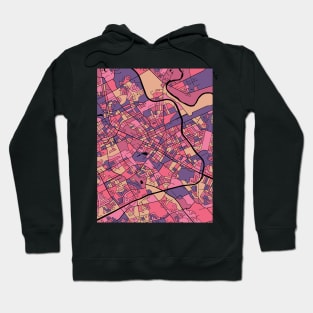 Kitchener Map Pattern in Purple & Pink Hoodie